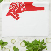 Linge De Cuisine Cheval rouge de Dala (Plié)