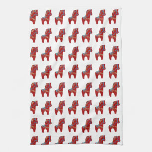 Linge De Cuisine Cheval rouge de Dala
