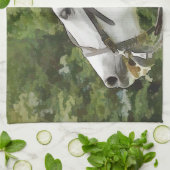 LINGE DE CUISINE CHEVAUX (Plié)