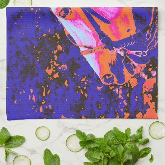 LINGE DE CUISINE CHEVAUX (Plié)