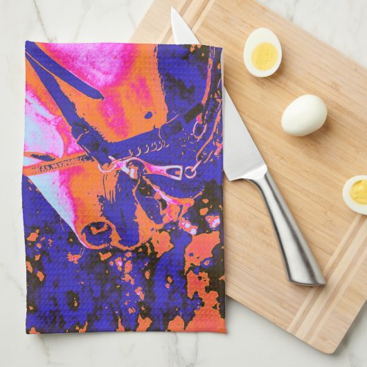 LINGE DE CUISINE CHEVAUX (Quart Plié)