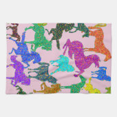 Linge De Cuisine Chevaux arc-en-ciel (Horizontal)