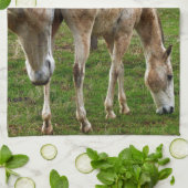 Linge De Cuisine Chevaux blancs boueux, (Plié)