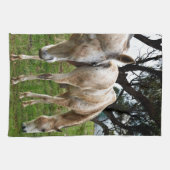 Linge De Cuisine Chevaux blancs boueux, (Horizontal)