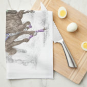 Linge De Cuisine Chevaux de course à la galopante (Quart Plié)