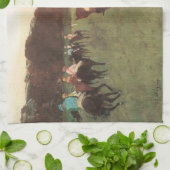 Linge De Cuisine Chevaux de course à Longchamp par Edgar Degas (Plié)