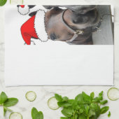 Linge De Cuisine Chevaux de Noël (Plié)