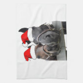 Linge De Cuisine Chevaux de Noël (Vertical)