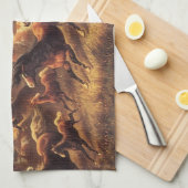 Linge De Cuisine Chevaux sauvages de course par James Walker (Quart Plié)