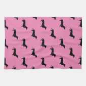 Linge De Cuisine Cheveux courts Dachshund - Silhouette 1 (Horizontal)