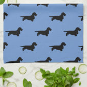 Linge De Cuisine Cheveux ronds Dachshund - Silhouette 1 (Plié)