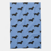 Linge De Cuisine Cheveux ronds Dachshund - Silhouette 1 (Vertical)