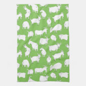 Linge De Cuisine Chèvres jouant - vert (Vertical)