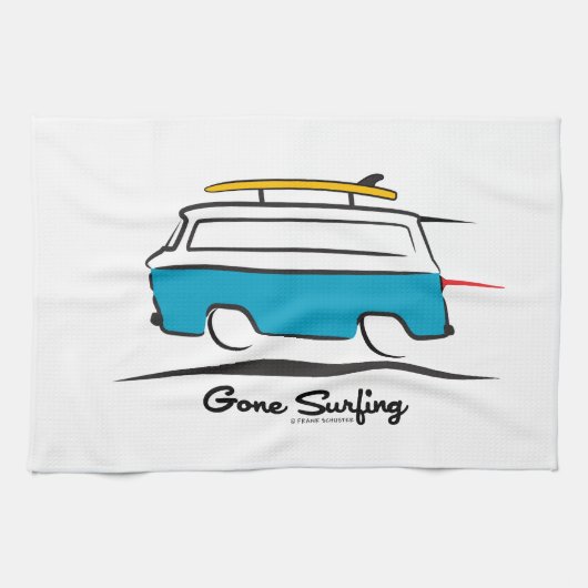 Linge De Cuisine Chevrolet Corvair Greenbrier a fait du surf (Horizontal)
