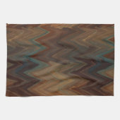 Linge De Cuisine Chevron Brown sud-ouest (Horizontal)