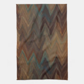 Linge De Cuisine Chevron Brown sud-ouest (Vertical)