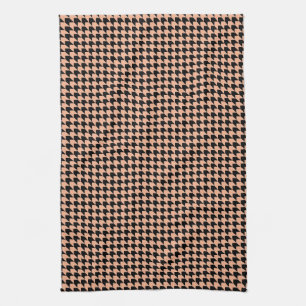 Linge De Cuisine Chevron Checks Melon et Black