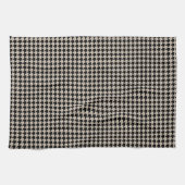 Linge De Cuisine Chevron Checks Tan et Black (Horizontal)