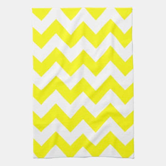 Linge De Cuisine Chevron jaune gras (Vertical)