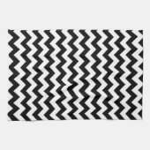 Linge De Cuisine Chevron noir et blanc (Horizontal)