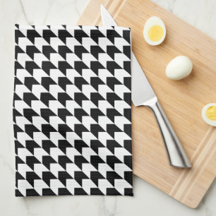 Linge De Cuisine Chevron noir n blanc