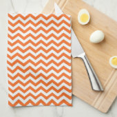 Linge De Cuisine Chevron orange (Quart Plié)
