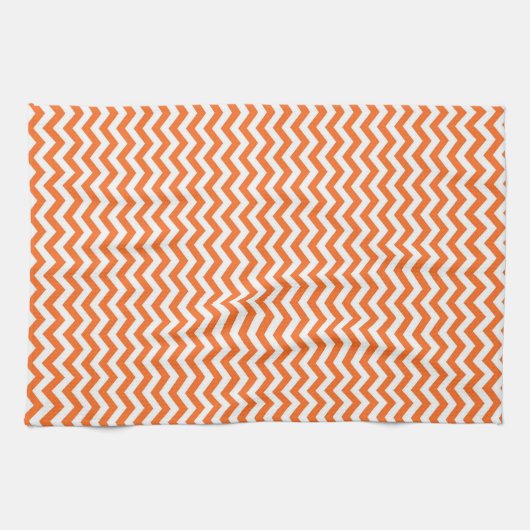Linge De Cuisine Chevron orange (Horizontal)