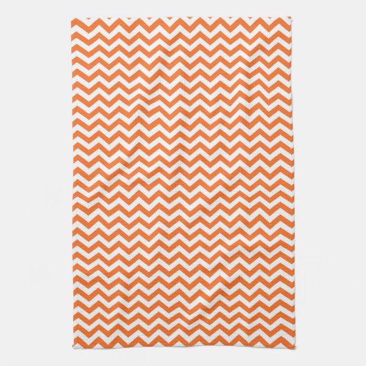Linge De Cuisine Chevron orange (Vertical)