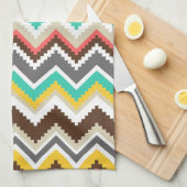 Linge De Cuisine Chevron tribal (Quart Plié)