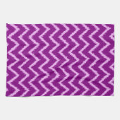 Linge De Cuisine Chevrons Ikat - Violet améthyste et orchidée clair (Horizontal)