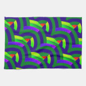 Linge De Cuisine chevrons modernes chic vert/marine (Horizontal)