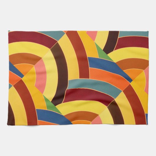 Linge De Cuisine chevrons multicolores chic et modernes (Horizontal)