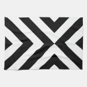 Linge De Cuisine Chevrons noirs et blancs (Horizontal)