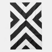 Linge De Cuisine Chevrons noirs et blancs (Vertical)