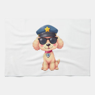 Linge De Cuisine Chibi Anime Police Chien Caniche