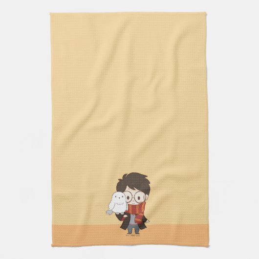 Linge De Cuisine Chibi HARRY POTTER™ & Hedwig (Vertical)