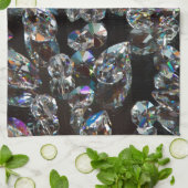 Linge De Cuisine Chic Black Diamond Chrystal Cadeaux Motifs Abstrai (Plié)