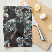 Linge De Cuisine Chic Black Diamond Chrystal Cadeaux Motifs Abstrai (Quart Plié)
