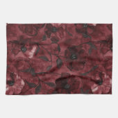 Linge De Cuisine Chic bordeaux rouge floral douche de mariage (Horizontal)