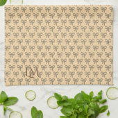 Linge De Cuisine Chic Bow Motif crème Beige (Plié)