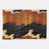 Linge De Cuisine Chic Brown Black Cream Western Cowhide (Horizontal)