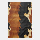 Linge De Cuisine Chic Brown Black Cream Western Cowhide (Vertical)
