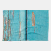Linge De Cuisine chic et chic texture en bois turquoise (Horizontal)