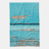 Linge De Cuisine chic et chic texture en bois turquoise (Vertical)