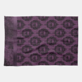 Linge De Cuisine Chic gothique pourpre | Aubergine et crâne noir (Horizontal)