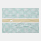 Linge De Cuisine Chic herringbone motif géométrique monogramme (Horizontal)
