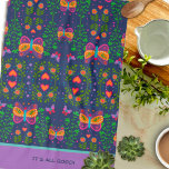 Linge De Cuisine Chic Joli devis personnalisé ou nom papillon<br><div class="desc">Joli Papillon Colorful Nom ou Citation Serviettes personnalisées. Ces serviettes de papillon colorées sont parfaites pour donner un peu de vie à votre cuisine. Associez-le avec une bouteille de vin et il fait un grand cadeau pour amis, famille, collègues, voisins, grand-mère, maman, etc. Pour plus d'idées cadeaux, n'oubliez pas de...</div>