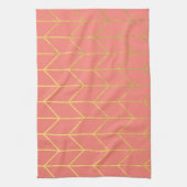 Linge De Cuisine Chic moderne d'arrière - plan rose de corail de (Vertical)