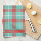 Linge De Cuisine Chic moderne vacances rouge & Turquoise Plaid (Quart Plié)