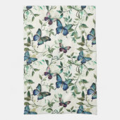 Linge De Cuisine Chic Romantique Fête de Mariage Papillons Bleus (Vertical)